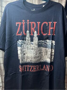 Ripple Junction Zurich Switzerland Navy Graphic Tee